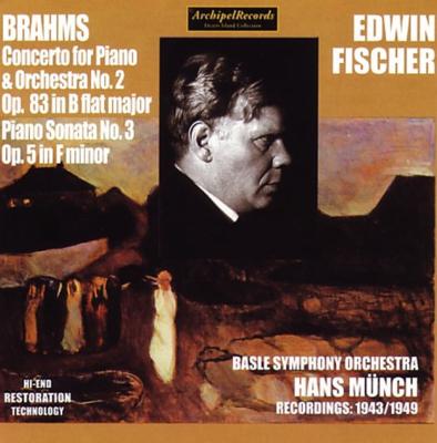  Brahms ブラームス / Piano Concerto.2: E.fischer(P) H.munch / Basel So +sonata.1 