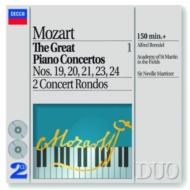 【輸入盤】 Mozart モーツァルト / ピアノ協奏曲第19番、第20番、第23番、第24番　アルフレート・ブレンデル、ネヴィル・マリナー＆アカデミー室内管弦楽団（2CD） 【CD】