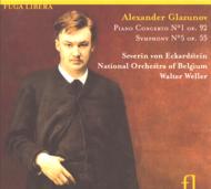 【輸入盤】 Glazunov グラズノフ / ピアノ協奏曲第1番、交響曲第5番　エッカートシュタイン（p）ウェラー＆ベルギー国立管 【CD】