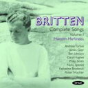【輸入盤】 Britten ブリテン / 歌曲集第1集 トータイズ、グリーア、ブロデリック、マルティヌー、他(2CD) 【CD】