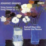 yAՁz Brahms u[X / String Quintet, 1, 2, : Quatuor Sine Nomine R.oleg(Va) yCDz