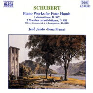 【輸入盤】 Schubert シューベルト / 4手のためのピアノ作品集 第1集～人生の嵐、他　イェネー・ヤンドー、イロナ・プルニ 【CD】