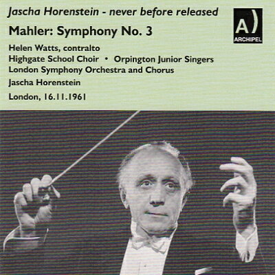 【輸入盤】 Mahler マーラー / マーラー：交響曲第3番（ロンドン響、1961）、ブラームス：ピアノ協奏曲第1番（アラウ、フランス国立放送管、1962）　ホーレンシュタイン（2CD） 【CD】 hmvjapan-28653486 HMV&BOOKS online 1号店 パッケージ画像