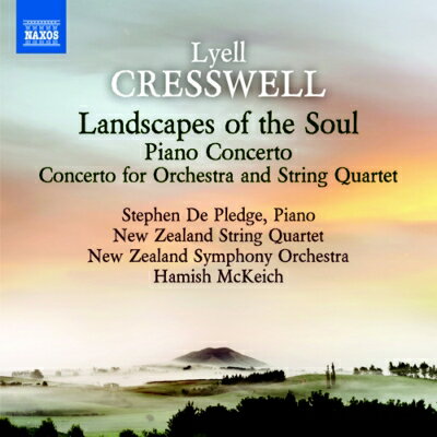 【輸入盤】 クレスウェル、ライエル（1944-） / 魂の風景、ピアノ協奏曲、管弦楽と弦楽四重奏のための協奏曲　マッキーチ＆ニュージーランド響、デ・プレッジ、ニュージーランド弦楽四重奏団 【CD】