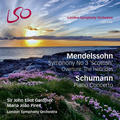 【輸入盤】 Mendelssohn メンデルスゾーン / メンデルスゾーン：交響曲第3番『スコットランド』、フィンガルの洞窟、シューマン：ピアノ協奏曲　ガーディナー＆ロンドン響、ピリス（＋ブルーレイ・オーディオ） 【SACD】 hmvjapan-28771067 HMV&BOOKS online 1号店 パッケージ画像
