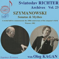 【輸入盤】 Szymanowski シマノフスキ / ピアノ・ソナタ第2番、第3番、『神話』　リヒテル、カガン（1982年ワルシャワ・ステレオ・ライヴ） 【CD】