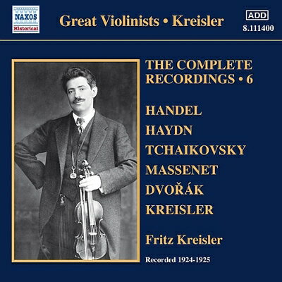 【輸入盤】 クライスラー録音全集第6集（1924〜25） 【CD】