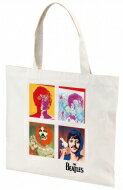 The Beatles 4 Faces White Tote Bag 【Goods】