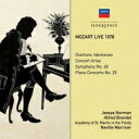 【輸入盤】 Mozart モーツァルト / 1978年モーツァルト ライヴ～交響曲第40番 ピアノ協奏曲第25番 演奏会用アリア ネヴィル マリナー アルフレート ブレンデル ジェシー ノーマン（2CD） 【CD】