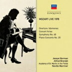 Mozart モーツァルト / 1978年モーツァルト・ライヴ〜交響曲第40番、ピアノ協奏曲第25番、演奏会用アリア　ネヴィル・マリナー、アルフレート・ブレンデル、ジェシー・ノーマン（2CD） 輸入盤 【CD】