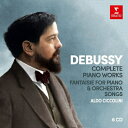 【輸入盤】 Debussy ドビュッシー / ピアノ独奏曲全集、幻想曲、歌曲集　アルド・チッコリーニ、ジャニーヌ・ミショー、ジャン・マルティノン＆フランス国立放送管弦楽団、他（6CD） 【CD】