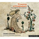 出荷目安の詳細はこちら商品説明ENSEMBLE OBSIDIENNETrouveres et Troubadours - Aux origines de la chansonA dive into the heart of the Middle Ages, into the world of trouveres and troubadours, a return to the origins of song.The Obsidienne ensemble takes us to the origins of the song by immersing us in the world of trouveres and troubadours. Everyone knows the troubadours, these poet-musicians, sometimes performers, who at the end of the 11th century in the Pays d'oc (southern France) invented the Song; north of the Loire, in Pays d’oil, they are called trouveres. With this album, Emmanuel Bonnardot and his accomplices show us that the power of the song of trouveres and troubadours retains all its vitality today, a bit like the blues remains the leaven of jazz. They are therefore fully invested in making us discover these songs and bringing them to life. Accompanied by instruments whose names carry magic (citole, rebec, psalterion, tympanon, crwth, veze...) Obsidienne performs these melodies of real beauty evocative of our collective roots in inventive arrangements which allow access the flavors and colors of a re-enchanted Middle Ages.Ensemble Obsidienne : Vocal and instrumental ensembleConducted by Emmanuel BonnardotFlorence Jacquemart - vocals, upright flutes, veze, bagpipesHelene Moreau - vocals, psaltery, percussionColin Bonnardot - vocals, percussionsEmmanuel Bonnardot - vocals, bowed viols, rebec, crwth, hornCamille Bonnardot - chant, guiterne, citole, cornet, portable organLudovic Montet - vocals, dulcimer, percussion1. Lo rossinholet salvatge 05:342. Ah ! Lemozin 01:393. A l'entrant dou temps novel 01:284. Guilleurs me font mout souvent 00:575. Ne m’oubliez mie 01:246. D’amourous cuer 01:187. Can vei la lauzeta mover 06:038. Li nouviauz tanz 01:589. Si ai perdut mon saber 01:5610. Calenda maia 02:1311. Des oge mais 03:2312. Veine pleine de ducur 01:2813. Jesu Crists, filh de Dieu viu 05:1714. Quand ai lo mond consirat 02:2215. Mui grandes noit’e dia 03:5116. Ja nus hons pris 04:2917. Fortz chauza es que tot lo major dan 03:2218. Chanterai por mon corage 03:2719. Seignor sachies 02:2420. Onkes nus hom ne fu pris 02:0221. Qui a droit veut amours servir 01:4222. Fi maris de vostre amour 01:2423. Tant com je vivrai 01:5224. Under der Linden 02:2625. Que sont mes amis devenus 03:04