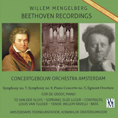  Beethoven ベートーヴェン / Sym, 7, 9, Piano Concerto, 5, Egmont Overture: Mengelberg / Concertgebouw O De Groot(P) 