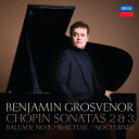 【輸入盤】 Chopin ショパン / ピアノ・ソナタ第2番、第3番、子守歌、バラード第1番、夜想曲 第15番、第16番 ベンジャミン・グローヴナー 【CD】