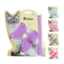 ペットハーネス 犬 猫 リード チョッキ式 メッシュ 通気性 ファッション かわいい 軽い 耐用 通気性 アウトドア 調節 快適 散歩 小型犬 おでかけ ずれにくい リード付き