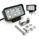 AAAZM 4個セット LED投光器 作業灯 ワークライト DC12V~DC24V兼用 100W相当 投光器 屋外照明 防塵 防水 防雨 昼光色 LEDライト アウトドア照明 集魚灯 看板灯 長方形 屋外用 薄型 建設車両 ショベルカー はたらくくるま 漁船 船舶 工事車両 サーチライト 倉庫 高輝度 外灯
