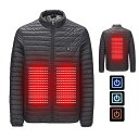 電熱ジャケット メンズ レディース 電熱ウェア 長袖 おしゃれ 暖かい 防寒 電熱コート USB給電式 バッテリー付き 薄手 加熱ジャケット 中綿 3箇所発熱 ...