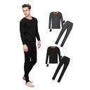 電熱インナー メンズ 裏起毛 電熱ウェア 5箇所発熱 ズボン 4箇所発熱 上下セット ヒーター付き usb給電式 バッテリー付き 薄手 発熱インナー 3段階温度...