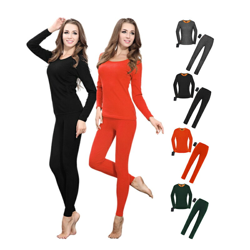 電熱インナー レディース メンズ 裏起毛 上下セット ルームウェア 電熱ウェア 5箇所発熱 電熱ズボン 4箇所発熱 ヒーター付き usb給電 バッテリー付き 薄...