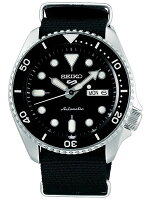 セイコー 5 SEIKO ファイブ スポーツ 自動巻(手巻き付き) 腕時計 SRPD55K3 ブラック (国内SBSA021同型)