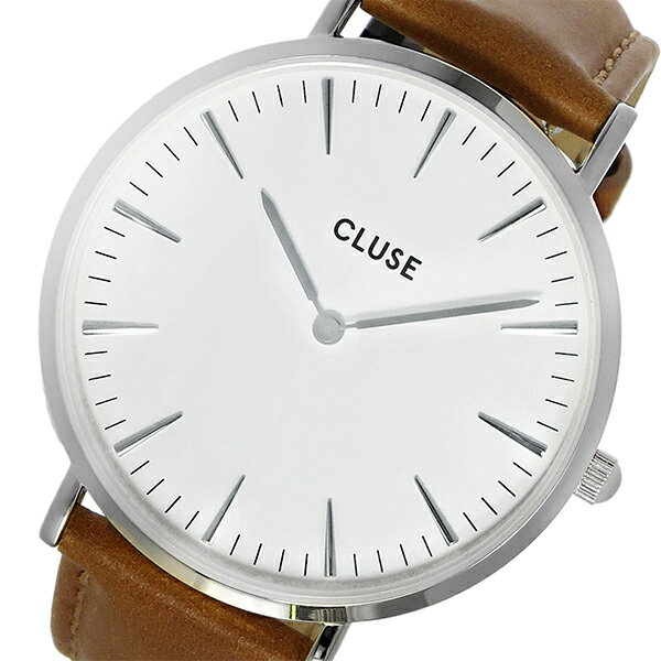 クルース 腕時計 レディース クルース CLUSE ラ・ボエーム レザーベルト 38mm レディース 腕時計 CL18211 ホワイト/ブラウン