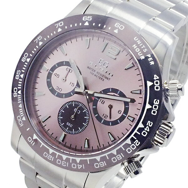 エルジン 腕時計（メンズ） エルジン ELGIN クオーツ クロノ メンズ 腕時計 EG-002-P ピンク