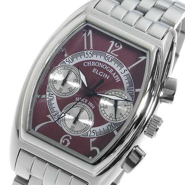 エルジン 腕時計（メンズ） エルジン ELGIN クオーツ メンズ クロノ 腕時計 FK1403S-R レッド