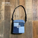 《CALIFORNIA HAVE A NICE TIME !》カリフォルニアハブアナイスタイム (AHB-033) DOUBLE POCKET MINI SHOULDER リメイクデニム バッグ ショルダーバッグ メンズ レディース ブランド 1