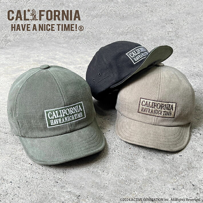 CALIFORNIA HAVE A NICE TIME! カリフォルニアハブアナイスタイム S.V CAP BOX LOGO2 ショートブリムキャップ キャップ シンプル ワンポイント ベースボールキャップ ツバ短 短いツバ ベースボールキャップ アウトドア レディース メンズ ブランド