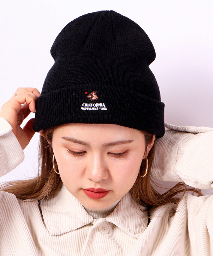 CALIFORNIA HAVE A NICE TIME! / カリフォルニアハブアナイスタイム BEAR 2WAY KNIT WATCH (CA-2231) ニット ワッチ ニット帽 ショートワッチ 防寒 レディース メンズ ブランド