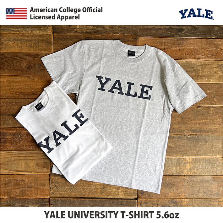 YALE大学オフィシャルライセンスTシャツ/イェール大学 T-SHIRTS カレッジプリント 半袖 ビッグシルエット メンズ レディース カレッジ ブランド YALE UNIVERSITY T-SHIRT 5.6oz