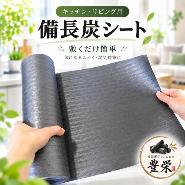 備長炭シート レギュラーサイズ 30×450cm キッチン 下駄箱 タンス 冷蔵庫 野菜室 食器棚 シンク下 床下収納…