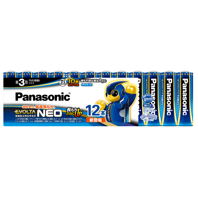 パナソニック 乾電池エボルタネオ 単3形 12本パック LR6NJ/12SW [ Panasonic アルカリ電池 単3 乾電池 長持ち 高容量 LR6NJ12SW]