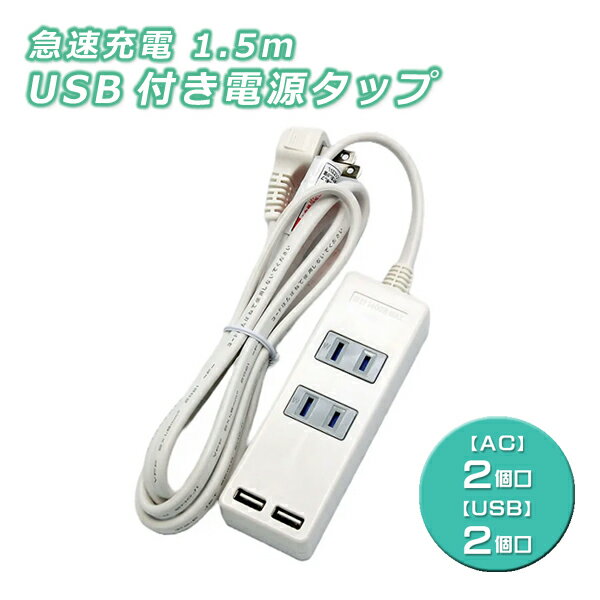 ® 2ĸ USB 2ĸ AC󥻥 USBդŸå 1.5m SK-2T2USBW  [ Ÿå AC...