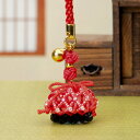 ビーズキット【花巾着(くれない)】HAK-545 ビーズ キット がまぐち 花 和風 パーツ ストラップ 初心者 セット 【DM便送料無料】