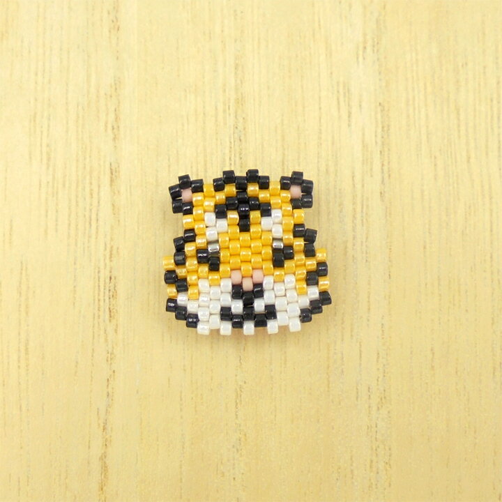 ビーズステッチキットマスクアクセサリー 動物マグネットクリップ トラ ビーズステッチ キット