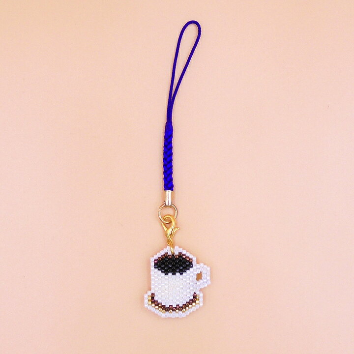 ビーズステッチキット 京・レトロ喫茶根付け コーヒー ビーズステッチ キット ハンドメイド キット 手づくり キット トーホービーズ 2