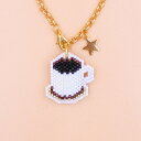 ビーズステッチキット 京・レトロ喫茶バッグチャーム コーヒー ビーズステッチ キット ハンドメイド キット 手づくり トーホービーズ