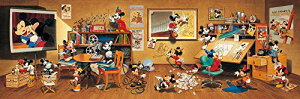456ピース ジグソーパズル ディズニー 歴代ミッキーマウス大集合! ぎゅっとシリーズ (18.5x55.5cm)