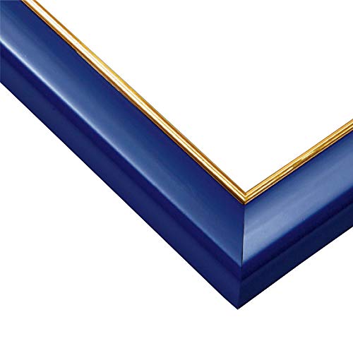 エポック社 木製パズルフレーム ウッディパネルゴールドライン シャインブルー（50×75cm）（パネルNo.14）UVカット仕様 点数券入 パズル フレーム Frame 額縁 EPOCH