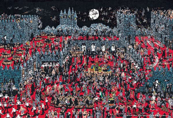 ジグソーパズル 1000マイクロピース Where’s Wally? 吸血鬼と魔女の城 (26×38cm）(M81-736) 梱60cm t102