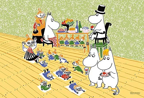 1000ピース ジグソーパズル MOOMIN にぎやかな食卓 コンパクトピース (26x38cm)