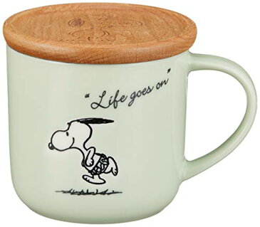 「 PEANUTS(ピーナッツ) 」 スヌーピー マグカップ シーズン柄 グリーン (コースター付) SN612-11C