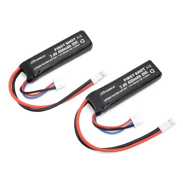 FIRST SHOT 7.4V450mAh20C ハンドガン用(2本入) [GFG991](JAN：4580416509916)