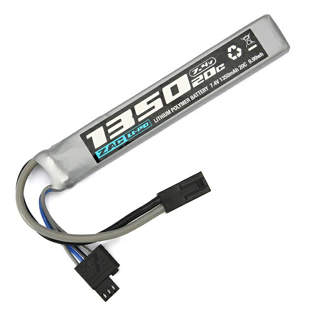 ZAC LiPo7.4V1350mAhストックインスティックタイプ [ZAC252](JAN：4580416512527)