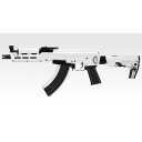 AK47ベースのモダナイズド・カスタムモデル 東京マルイ・オリジナルの現代化カスタム「AKストーム」に、スタイリッシュなホワイトカラーが登場! 取り回しやすいショートバレル化や、状況に合わせて形状を選択できるストック、マガジンチェンジがしやすいマグウェル、バックアップサイト付きのマウントベースなど、操作性をアップするカスタムを各所に採用しています。 《主な特徴》 【シュート&amp;リコイルエンジン搭載】 トリガーを引くことで発射と同時にボルトが作動し、さらに本体内部で発生した強烈な反動が全身に伝わります。また、マガジンが空になると発射作動がストップするオートストップシステムを採用。作動や操作性のリアリティを追求したモデルとなっています。 【ボルトリリース機構】 ボルトハンドルを引いてオートストップを解除する、ボルトリリース機構を搭載。リアルな操作手順が楽しめます。 【金属パーツを採用】 ロアーレシーバーをはじめ、各部のパーツにダイカストやプレススチールを用いて目にうつる重厚感と手にした時の重量感を演出し、高い剛性も実現しています。ロアーレシーバーには、デフリックコートを施すことでスチール黒染め処理の質感を再現しました。 【M-LOKレイルシステム】 アンダーレイルを備えたハンドガードの両側面には、最新のレイルシステム「M-LOK(エム-ロック)」を採用。必要な部分にだけレイルを増設可能なハンドガードはスリムで扱いやすく、肉抜きによる軽量化もされています。幅20mm(ピカティニー規格)のM-LOKレイルは3スロット、5スロット、7スロットの3種類が各1枚付属。付属の六角レンチで簡単に脱着可能です。 【様々な付属パーツ】 2種類のM-LOKカバーや、ハンドガードを握る手を支える2種類のハンドストップ、別売の「マイクロプロサイト」をより低い位置で取り付け可能な専用マウントが付属します。 【各種マズルオプションに対応】 銃口のフラッシュハイダーを取り外せば、サイレンサーなど14mm逆ネジ仕様のマズルオプションを取り付けることができます。 【スチールプレス製マガジン】 装弾数90発、ホンモノ同様のスチールプレス製アウターケースを採用したマガジンが付属。内蔵式フォロワーストッパー搭載で、マガジンにBB弾を入れずに発射作動だけを楽しむことも可能です。※AK74用マガジンとはマガジンの互換性がありません。 【マガジンアダプター付属】 本体にアダプターを装着することで、電動ガン スタンダードタイプAK用マガジンが使用可能になります。※アダプター装着時は、オートストップシステムとボルトリリース機構が作動しません。また、次世代電動ガンAK47用マガジンが使用できなくなります。 《基本情報》 ■シュート&amp;リコイルエンジン搭載 ■オートストップシステム搭載 ■可変ホップアップシステム 搭載 ■フルオート(連発)/ セミオート(単発)切替え式 全長：715 mm / 790 mm(ストック伸長時) 銃身長：300 mm 重量：2,985 g(空マガジン、バッテリー含む) 弾丸：6mm BB(0.2-0.28g) 動力源：8.4Vニッケル水素1300mAhミニSバッテリー（別売） 装弾数：90 発 パッケージ内容： AKストーム本体、マガジン(装弾数90発)、M-LOKレイル(S/M/L)、M-LOKカバーA&times;2、M-LOKカバーB&times;2、ハンドストップA、ハンドストップB、マイクロプロサイトマウント、保護キャップ、フロントサイト・アジャストツール、マガジンアダプター、取扱い注意・説明書、六角レンチ(小/中/大)、M3レンチ、チャージャー、チャージングロッド、クリーニングロッド、BB弾(0.2g/200発)、他 ※対象年齢18才以上 ※バッテリー、充電器は含まれておりません。