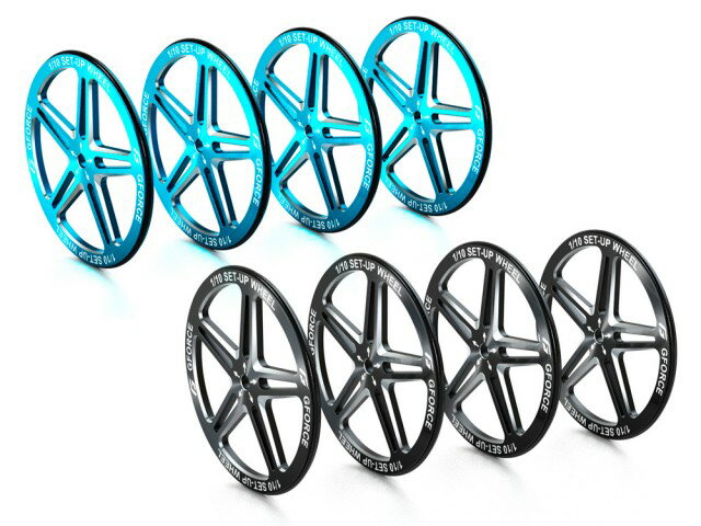 1/10 SET-UP WHEEL(Black) [G0092](JAN：4580416430920)