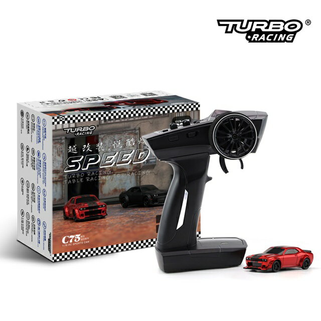 TURBO RACING 1/76スケール C75レッド オンロードカー [C75-RD](JAN：4573557709833)