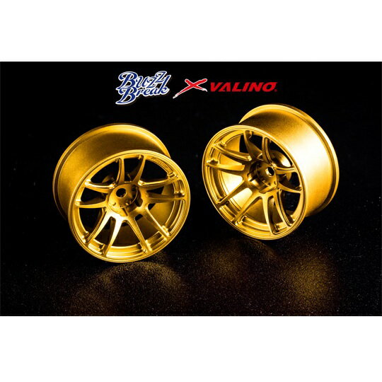 VALINO N820S アルミホイール 26mm ゴールドアルマイト OFF+7 2pcs [BB-RW-033](JAN：4560313938484)