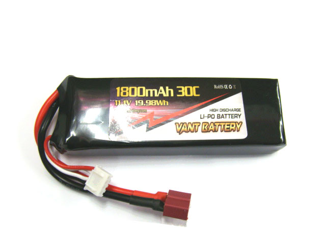 Li-Poバッテリー 11.1V 1800mAh 30C VT1800-30-3S (JAN：2000000071268)